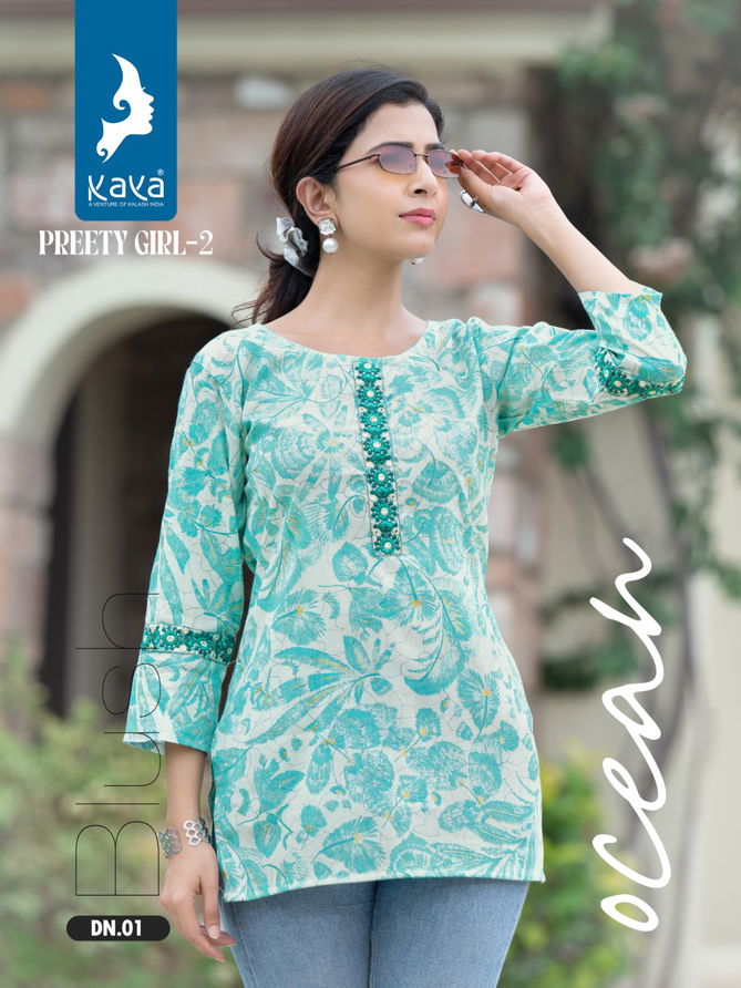 Pretty Girl 2 By Kaya Printed Short Kurtis Catalog